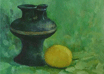 Rhody's Vase & Lemon 5"x7"