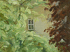 Window behind leaves 6"x8"